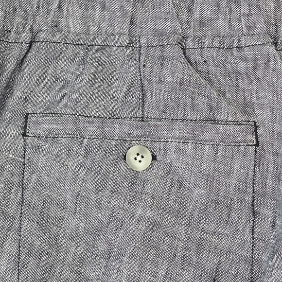 NWT Athleta Heathered Linen Wide Leg Drawstring Pants Gray Size 6 - Picture 8 of 12